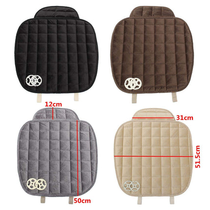 1-PC Anti-Slip Warm Universal Car Front Seat Cushion Cover/Rear Back Chair Seat Pad for Vehicle Protection, GREY, Front
