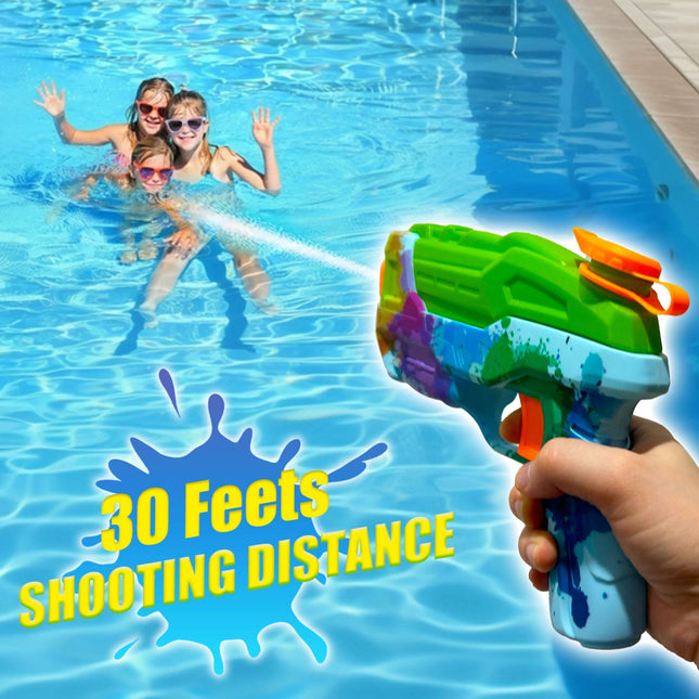 ZEBNYYA 4 Pack Water Gun for Kids, Watercolor Squirt Gun with Trigger Super Water Blaster Soaker Squirters Toys, Long Range Water Pistol Gun for Summer Outdoor Pool/Beach/Yard/Party Play