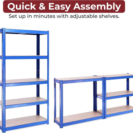 Garage Shelving Units 71" H x 35" L x 24" W - Heavy Duty Racking Shelves