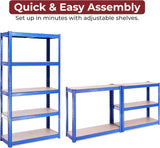 Garage Shelving Units 71" H x 35" L x 24" W - Heavy Duty Racking Shelves