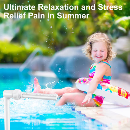 Pool Fountain, Pool Sprinkler Fountain for Both Ground and Inground Pools Adjustable Waterfall Fountain Spray High-Pressure for Swimming Pool SPA Accessories