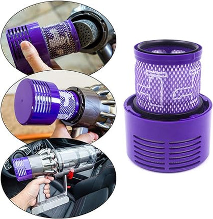 UPGRADED VERSION 3 PACK HEPA Replacement V10 Filters Compatible with Dyson V10 Cyclone series, V10 Absolute, V10 Animal, V10 Total Clean, V10 Motorhead, SV12, Part No. 969082-01, Washable and Reusable