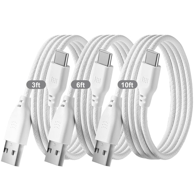 [3 Pack 3ft+6ft+10ft] USB to USB C Charger Cable,3A 2.0 Type C Cable Fast Charge,Fast Charger USB c Cable for Phone 16/15 Pro Max,Ipad Pro,Air5,Samsung Galaxy,MacBook
