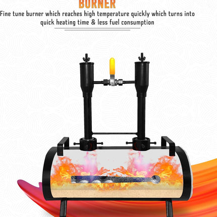 Simond Store PFI-20 Portable Propane Double Burner High Efficiency Rectangular Farrier Forge for Blacksmiths, Metal Workers, Jewelers, and Hobbyists #C6
