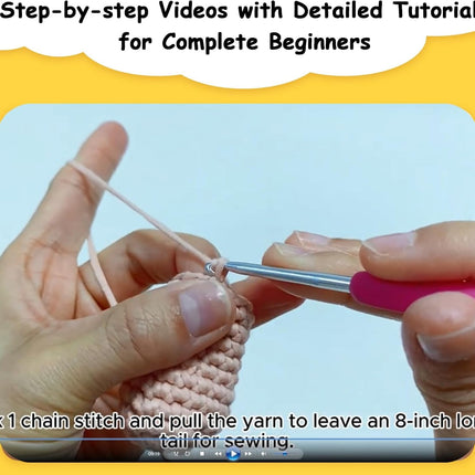 Ktmeor Crochet Crochet Mushroom Starter Kit for Beginners