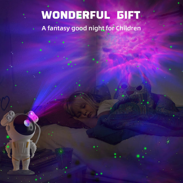 SIGEMIQI Star Astronaut Nebula Galaxy Projector w/ Remote Control Timing & 360°Rotation Magnetic Head