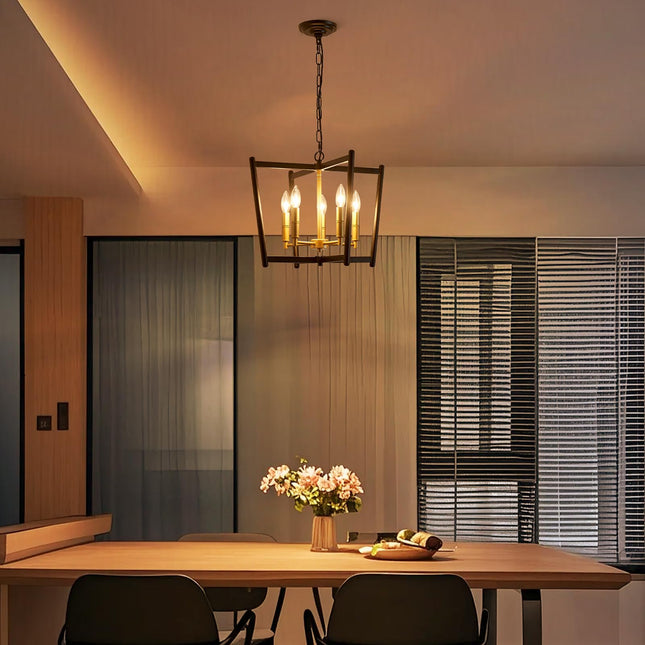 peskoe Black and Gold Chandelier