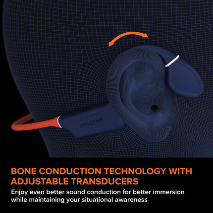 Creative Outlier Free Pro+ Bone Conduction Headphones with 8GB MP3, Grey