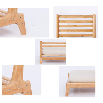 HUAWELL Seat Chair Detachable with Screws Japanese Balcony Chair with Cushion Accent Furniture Easy to Cary for Living Room