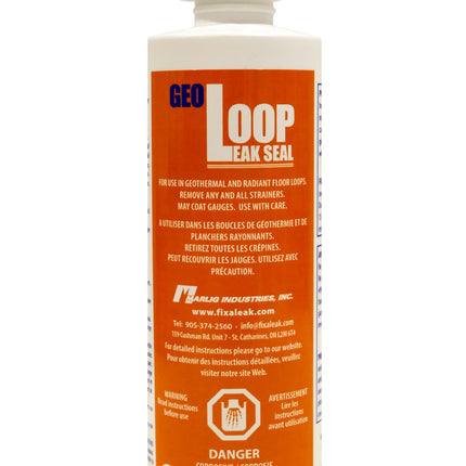 GEO LOOP LEAK SEAL for Radiant Floor Heat and for Geothermal Systems Bottle, 237ml
