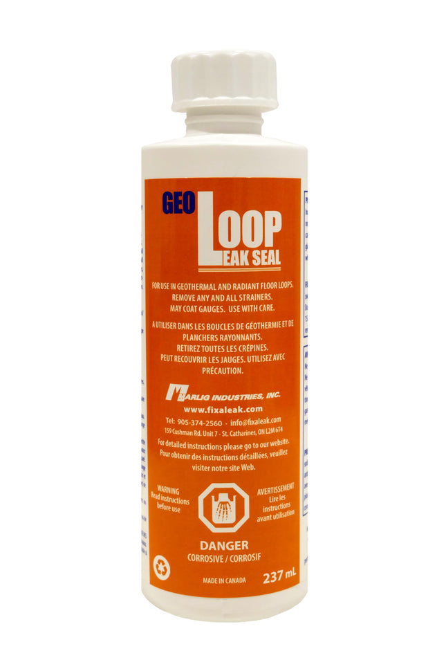 GEO LOOP LEAK SEAL for Radiant Floor Heat and for Geothermal Systems Bottle, 237ml