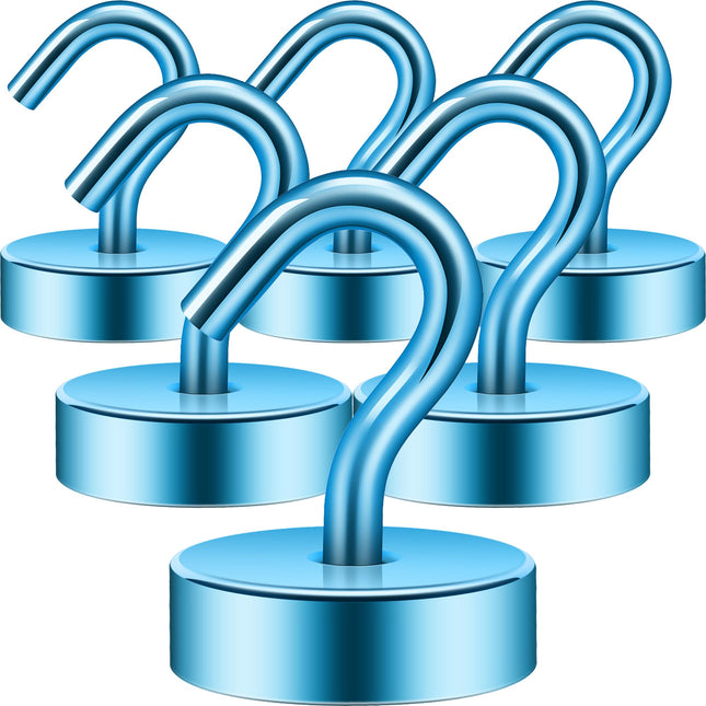 Neosmuk 6-PACK Magnetic Hooks Steel Tube Design for Cruise, 130lb+, ROYAL BLUE X004HO1UWD