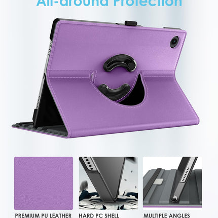 TiMOVO Rotating Case for Samsung Galaxy Tab A9+/A9 Plus 11 Inch 2023 SM-X210/X216/X218, 90 Degree Rotating Stand Cover, Support Auto Wake Sleep, Orchid Purple