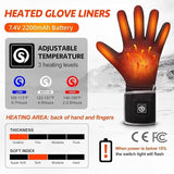BARCHI HEAT Heated Gloves Rechargeable Electric Battery Heated Gloves Liners for Men Women, SIZE XL