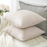 OTOSTAR Linen Throw Pillow Covers Set of 2 Decorative Square Pillowcases Cushion Covers 16x16 Inch for Home Decor Sofa Bedroom Car 40 x 40CM