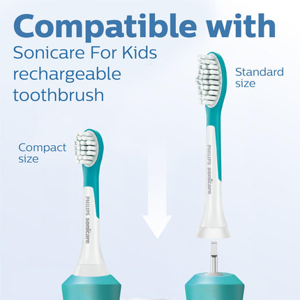 Philips Sonicare For Kids Replacement Brush Heads, 2 Pack, HX6042/94