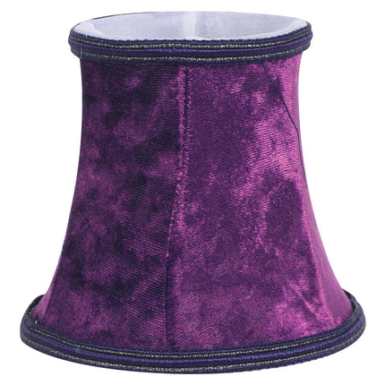 Hemobllo Purple Cloth Lamp Shade 4.72In Clip-on Lampshade Accessory DIY Lamp Cover for Table Chandelier Bulb Decoration Household Decorative Shade