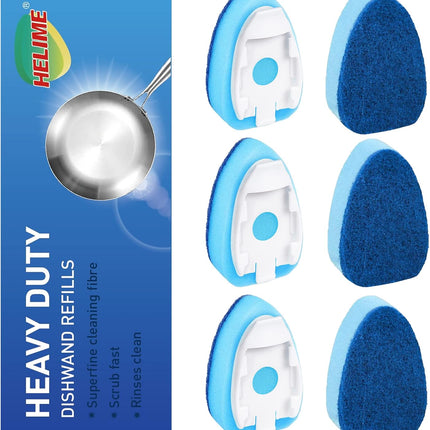 Dishwand 6-PACK Non Scratch Dish Wand Sponge  Replacement Heads
