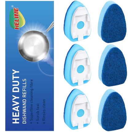 Dishwand 6-PACK Non Scratch Dish Wand Sponge  Replacement Heads