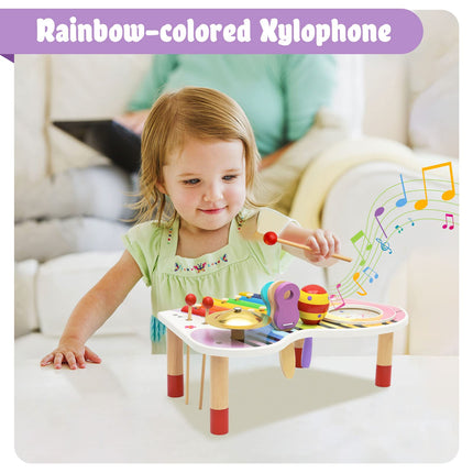 Montessori Toy 3 Years, Musical Instruments for Children Made of Wooden Musical Toy, Musical Instruments for Children from 1 Year, Girls 2 3 4 5 Years Musical Instruments for Children Wooden Music Toy