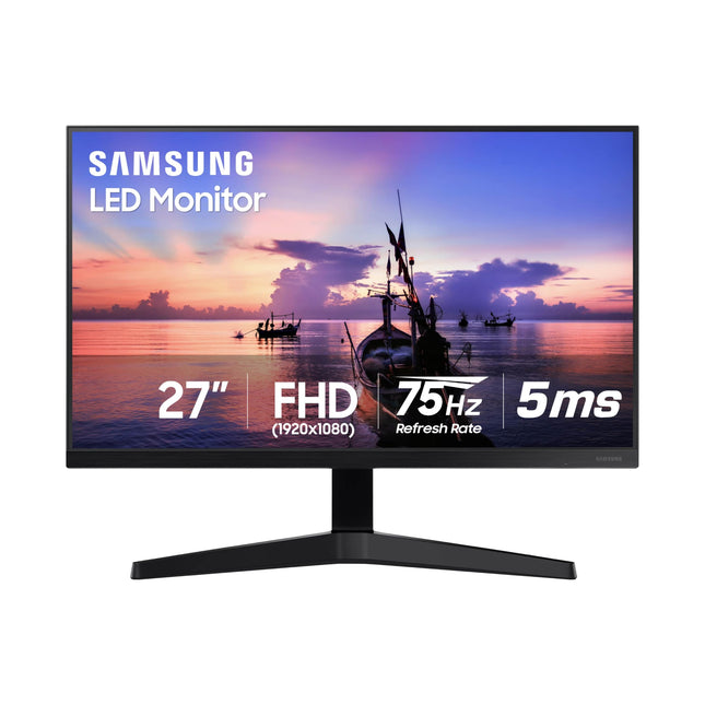 Samsung 27"  Screen LED-Lit Monitor 5ms 75Hz Eye-Saver Mode with Freesync, Black (LF27T350FHNXZA) -K
