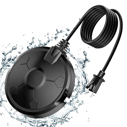 Daoeny Outdoor Full-Covered Aluminum Pond Deicer 120W Birdbath Water Heater Thermostatically Control for Patio Yard Farm