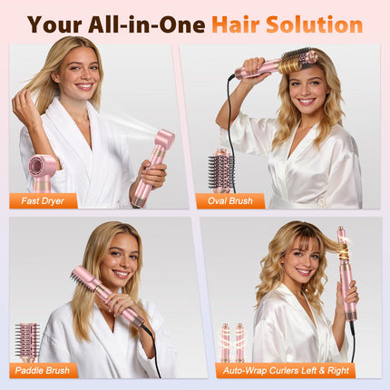 SnugLuv 5-in-1 Hot Air Styler Kit System, Detachable Styling Tool For home,Travel,Salon