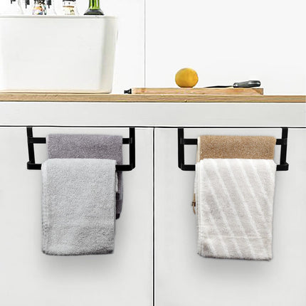 1 Pc Towel Holder for Kitchen Cabinet,Two-Tier Kitchen Towel Rack,Steel Over Cabinet Door Towel Bar,Double Towel Bar Rack,Holds Hand/Dish Towels & Washcloths
