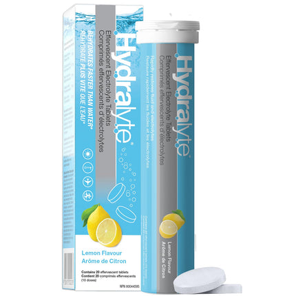 Hydralyte Effervescent Electrolytes Tablets, Lemonade 20 count