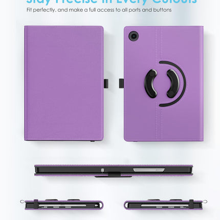 TiMOVO Rotating Case for Samsung Galaxy Tab A9+/A9 Plus 11 Inch 2023 SM-X210/X216/X218, 90 Degree Rotating Stand Cover, Support Auto Wake Sleep, Orchid Purple