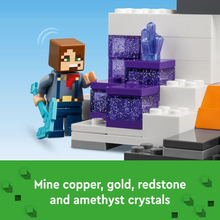 LEGO Minecraft The Badlands Mineshaft Video Game Toy, Mining Exploration Set with Minecraft Minifigures, 21263