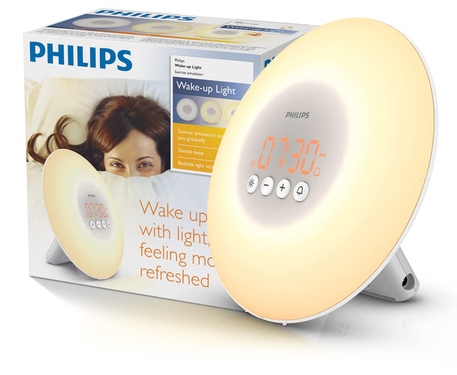 NEW, Philips HF3500/60 SmartSleep Wake-Up Light Therapy Alarm Clock with Sunrise Simulation
