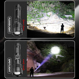 Chasinglee 90000 Lumens Rechargeable LED Flashlight - Super Bright Tactical Flashlight with Type-C Charging, 5 Modes, IPX65 Waterproof - Ideal for Camping, Hiking, Emergencies