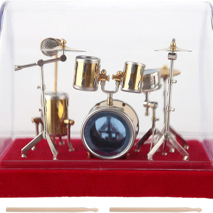 ALANO Mini Drum Model Mini Drum Set Musical Instrument Ornament 14cm