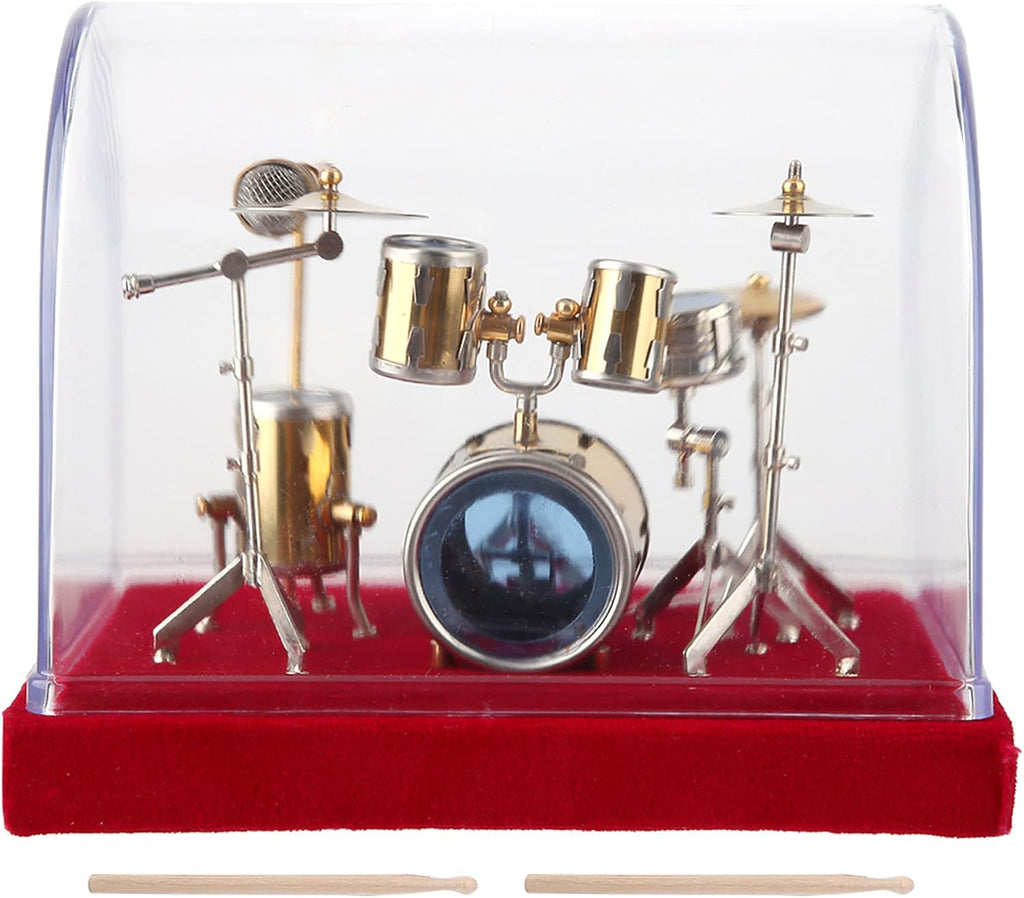 ALANO Mini Drum Model Mini Drum Set Musical Instrument Ornament 14cm