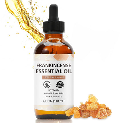 Frankincense Premium Grade  Pure and Natural Essential Oil for Skin, Hair, Nails and DIY with Glass Dropper, 4Fl Oz