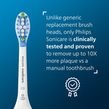 Philips Sonicare C3 2-in-1 Plaque Removal+Whitening Brush Heads, Genuine Replacement Toothbrush Heads, White, 2 Pack, HX9042/65