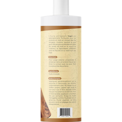 YOGTI 360ml Food Grade Mineral Oil for Wood & Bamboo – Protects & Restores Cutting Boards, Butcher Blocks, Utensils Classic Artisan Cutting Board Oil