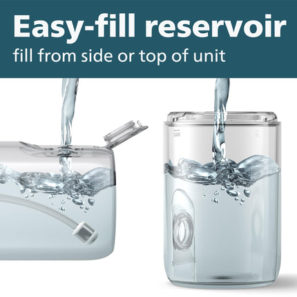 Philips Sonicare Power Flosser 3000 Cordless, Oral Irrigator Quad Stream technology and whisper quiet, White, HX3826/21