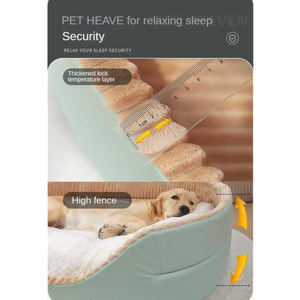 PET HEAVEN XL Thickened Elevated Memory Foam Washable Pet Sofa Bed Couch for Medium Dog Bed