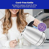 Chefman Electric Tea Kettle, 1.8 Liter Hot Water Electric Kettle Temperature Control Water Boiler with 5 Presets, Tri-Colored LED Lights, Keep Warm, Automatic Shutoff, Stainless Steel Glass