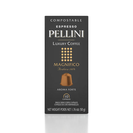 Pellini Magnifico Espresso Capsules, Strong, 10 Ct
