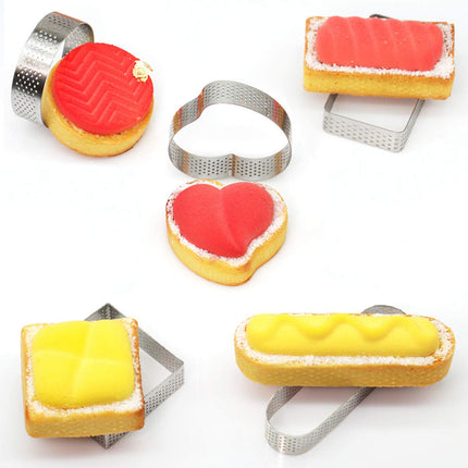 FANGSUN English Muffin Rings, Crumpet & Pastry Tart Rings, 5 Pack