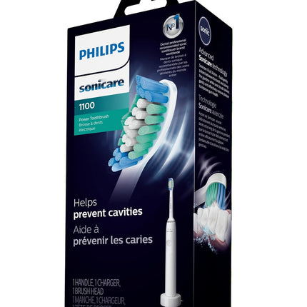 Philips Sonicare 1100 Power Toothbrush, Rechargeable Electric Toothbrush, White Grey HX3641/02