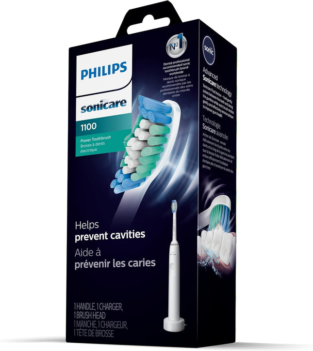 Philips Sonicare 1100 Power Toothbrush, Rechargeable Electric Toothbrush, White Grey HX3641/02