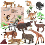 Aomola Toy Animals for Kids, Animal Figures 18PCS, Realistic Jungle Animals Figurines, Educational Toys Gifts T32