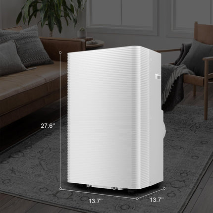 Ukoke USPA0112 4-in-1 12000 BTU Portable Air Conditioner Unit with Cooling, Heating, Dehumidifier & Fan, Remote Control, Window Exhaust Kit, Ideal for Rooms up to 400 Sq. ft, White