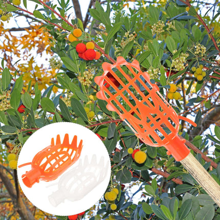 Luxshiny 2 Pack Fruit Picker Baskets with Stem Cutter for Garden and Orchard Use Portable Mango Pear Picking Tool Without Pole 7.87X3.54X3.54 Inches