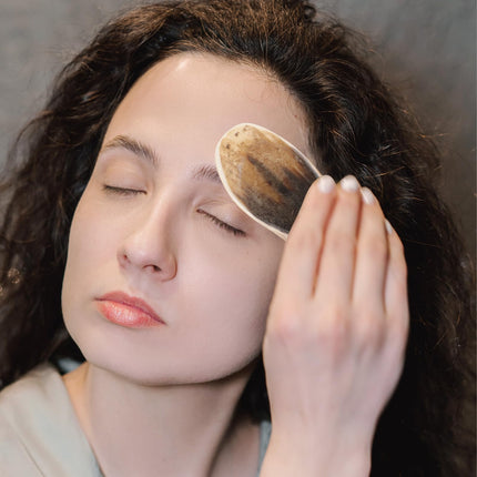 NOLITOY 2Pcs Ox Horn Gua Sha Tools Gua Sha Facial Stick and Home Face Scraper for Neck Face Body Daily Use Scraping Massage Compact Manual Massage Tool