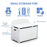 Delta Children MySize Deluxe Toy Box, Bianca White